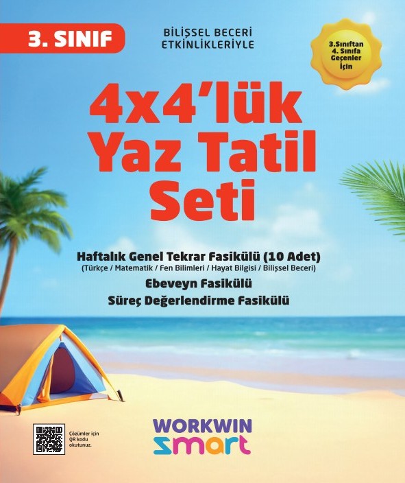 3. Sınıf Bilişsel Beceri Etkinlikleri ile 4×4’lük Yaz Tatil Seti